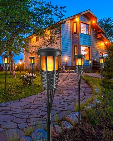 Solar tiki torches vs. real flame: Eco-friendly outdoor lighting.