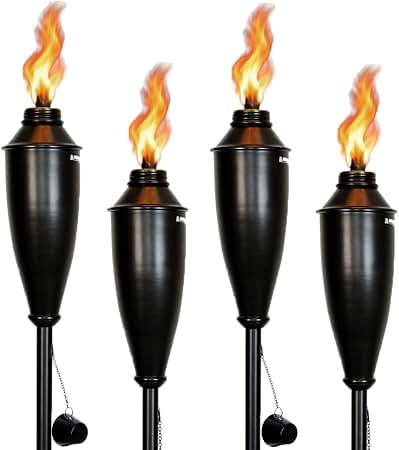 outdoor torches, fire bowls, and backyard lighting accessory