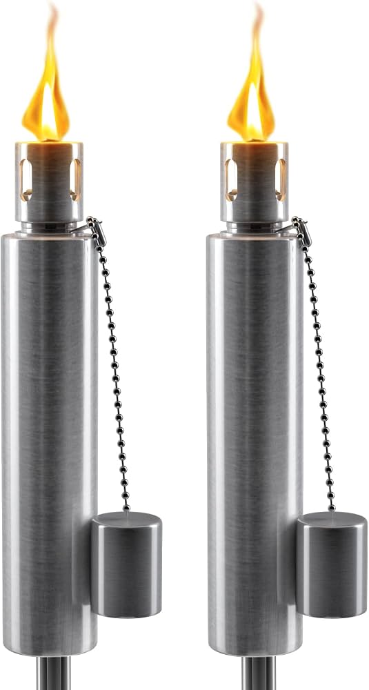 Budget-Friendly Steel Tiki Torches